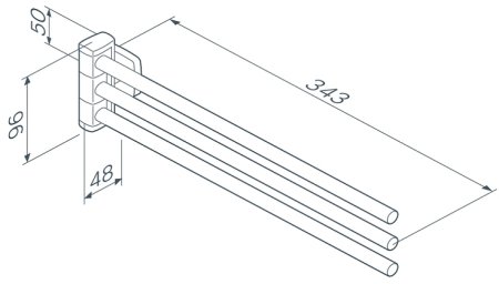 Держатель для полотенец AM.PM Gem A9032722 поворотный Черный 