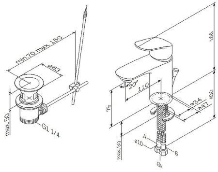 Смеситель для раковины AM.PM Like F8092116 Хром 
