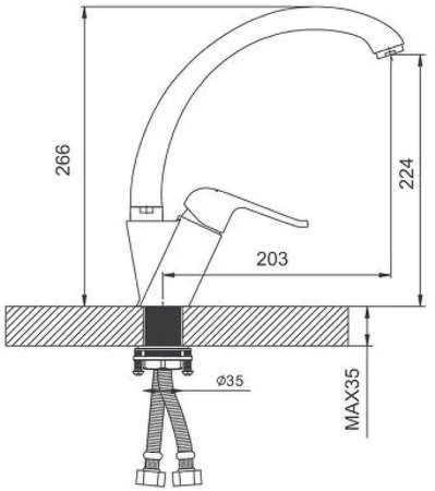 Смеситель для кухни Gappo G50 G4150-8 Хром 