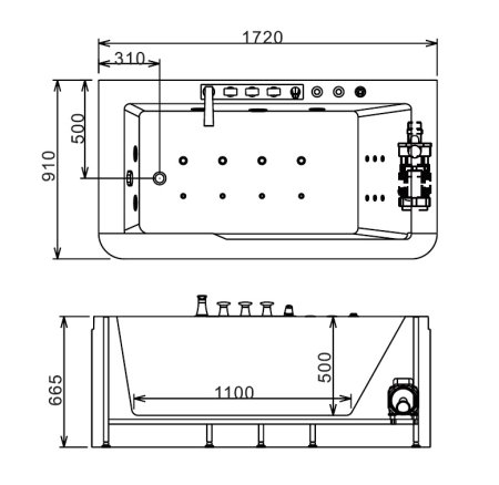 Акриловая ванна Gemy G9225 K 