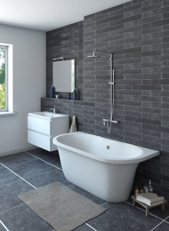 Ванна из литьевого мрамора Эстет Лира 170 170x80 