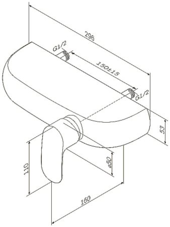 Смеситель для душа AM.PM Sensation F3020000 хром 