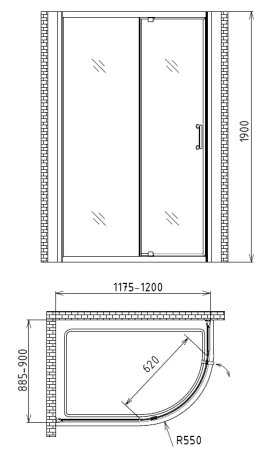 Душевой уголок Gemy Sunny Bay S28202 