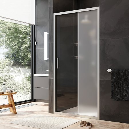 Душевая дверь AM.PM Gem Solo 110 W90G-110-1-195MM профиль Хром матовый стекло матовое-прозрачное 