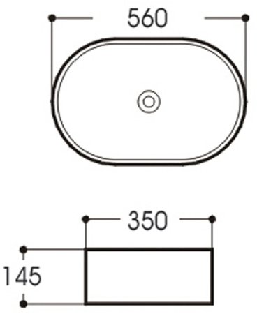 Раковина-чаша WellWant 56 WWRE1141W Белая 