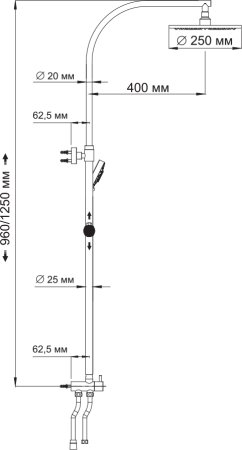 Душевая стойка WasserKRAFT A025 