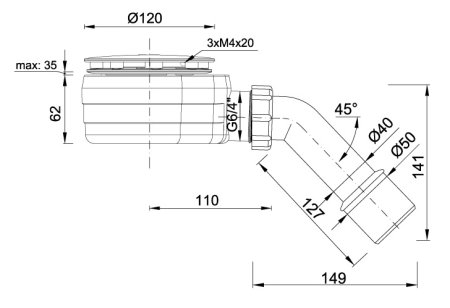 Сифон для поддона Styron STY-ZA-90-K 