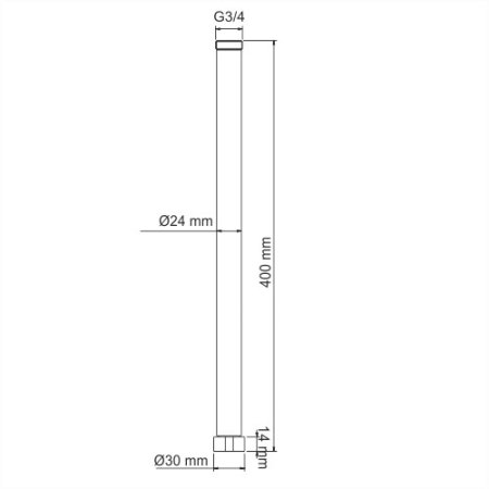 Удлинитель WasserKRAFT A210 для душевого комплекта, черный 