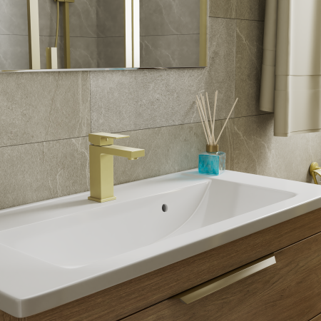 Смеситель для раковины DK матовое золото Bayern.Liszt (DA1512107) 