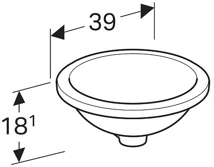 Раковина Geberit VariForm 500.746.01.2 Белая 