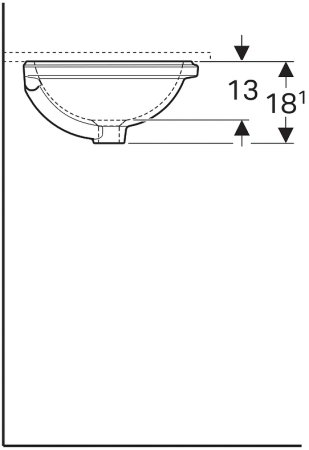 Раковина Geberit VariForm 500.746.01.2 Белая 