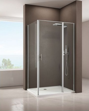 Душевая стенка Allen Brau Priority 80 3.31013.00 профиль Хром стекло прозрачное 