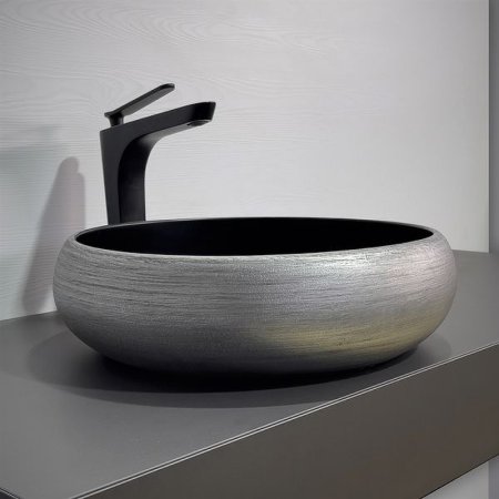 Раковина-чаша Comforty 41.5 78653 00-00012232 Серебро Черная 