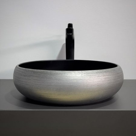 Раковина-чаша Comforty 41.5 78653 00-00012232 Серебро Черная 