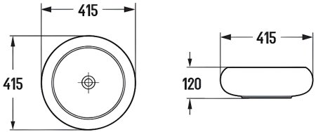 Раковина-чаша Comforty 41.5 78653 00-00012232 Серебро Черная 