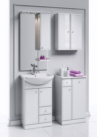 Тумба под раковину Aqwella Барселона 55 Ba.01.05/2 Белая 