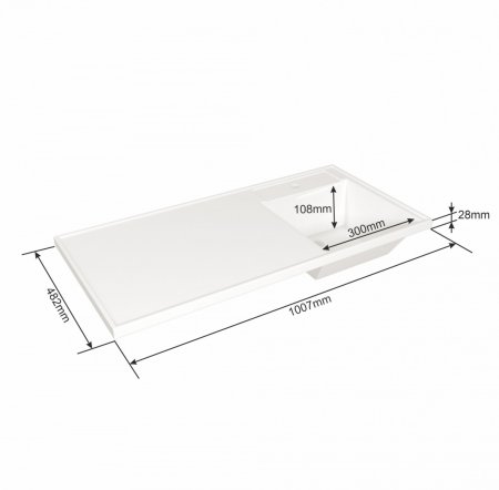 Раковина над стиральной машиной СаНта Лидер 100 R 