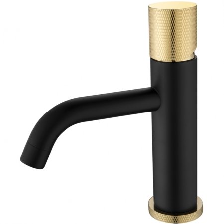 Смеситель для раковины Boheme Stick 121-BG.2 Черный Золото 
