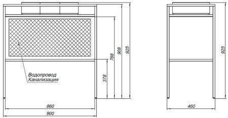 Консоль под раковину Allen Brau Liberty 90 1.33004.BB Черный браш 
