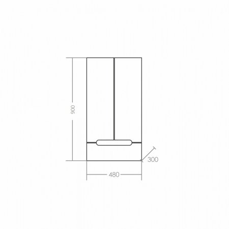 Шкаф навесной для ванной СаНта Лондон 48/90 с 1 ящиком 