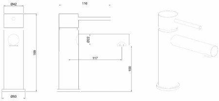 Смеситель для раковины Allen Brau Glority 5.51001-00 Хром 