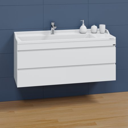 Тумба Санта Марс 120 подвесной с раковиной Сириус 120 