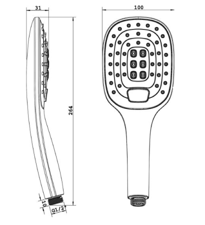 Душевая система Omnires Parma PM7444 хром 