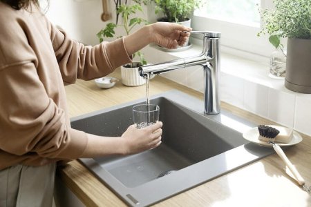 Смеситель для кухни Hansgrohe Zesis M33 74801800 Сталь 