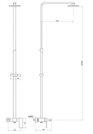Душевая система Timo Sahara SX-1115 Chrome хром 