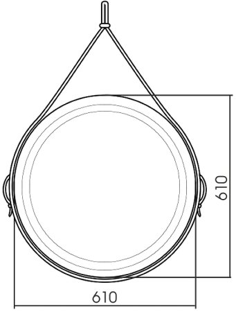 Зеркало Creto Afrodite 61 19-D610A с подсветкой с сенсорным выключателем 