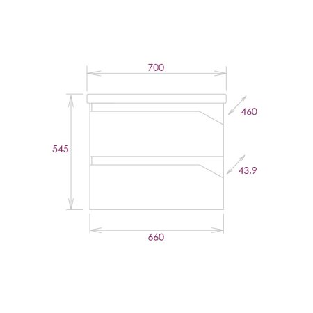 Тумба с раковиной Onika Фридом 70.13 дуб сонома 