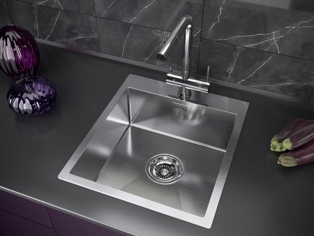 Мойка кухонная Paulmark Neckar PM804551-BS брашированная нержавеющая сталь 