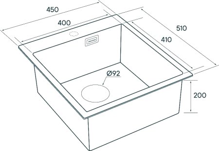Мойка кухонная Paulmark Neckar PM804551-BS брашированная нержавеющая сталь 