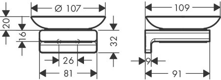 Мыльница Hansgrohe AddStoris 41746700 Белая матовая 