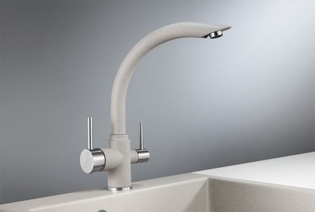 Смеситель Granula GR-2304 для кухонной мойки, базальт 