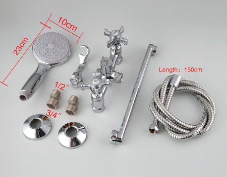 Смеситель для ванны Frap H25 F2225 универсальный Хром 