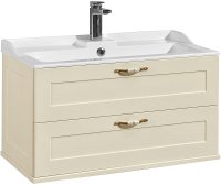 Тумба под раковину Aquaton Леон 80 1A186301LBPR0 подвесная Дуб бежевый