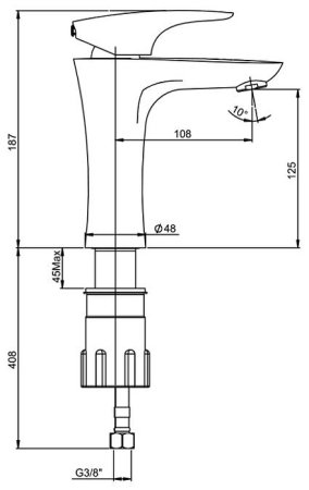 Смеситель для раковины Paini Verona VRCR205KM Хром 