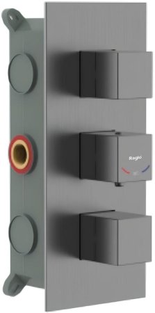 Смеситель для душа термостат душа Raglo R02.263.09, графит 