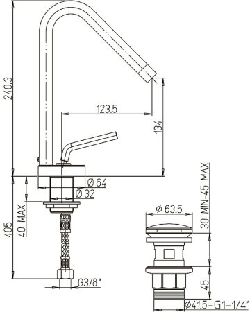 Смеситель для раковины Paini Pixel new 81CR211NEWKM Хром 