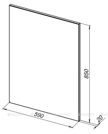 Зеркало Aquanet Lino 60 белый матовый 