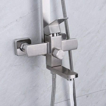 Душевая система Melana Cubo F610207 Сатин 