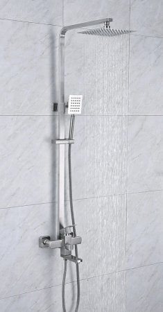 Душевая система Melana Cubo F610207 Сатин 