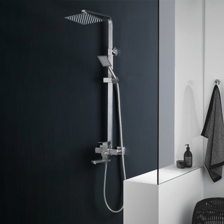 Душевая система Melana Cubo F610207 Сатин 