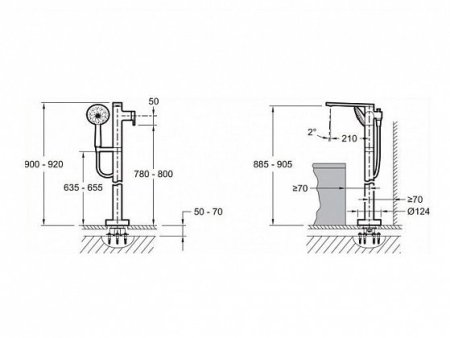 Смеситель для отдельностоящей ванны Jacob Delafon Composed E73087-CP 