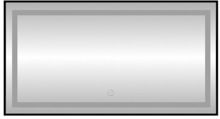 Зеркало с подсветкой LED Fixsen FX-2080B прямоугольное 80х60 см, черное 