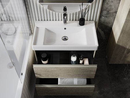 Тумба под раковину Roca Ona 80 A857630512 подвесная Светлый дуб 