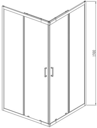 Душевой уголок Vincea Rapid 90x90 VSS-3R80/90CL профиль Хром стекло прозрачное 