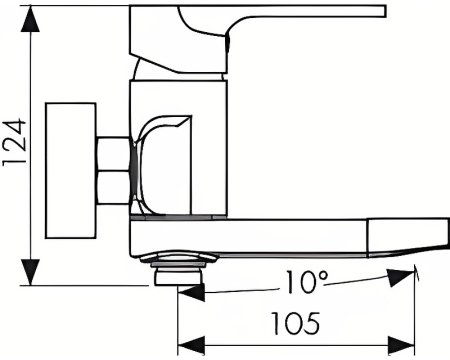 Смеситель для ванны Kaiser Linear 59022 Хром 