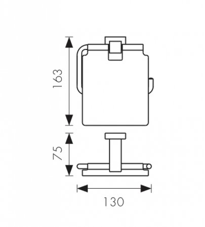 Держатель туалетной бумаги Kaiser KH-4300 с крышкой Бронза 